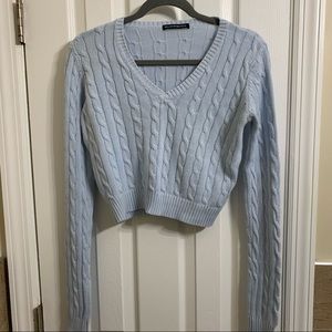 Cropped Knit Sweater